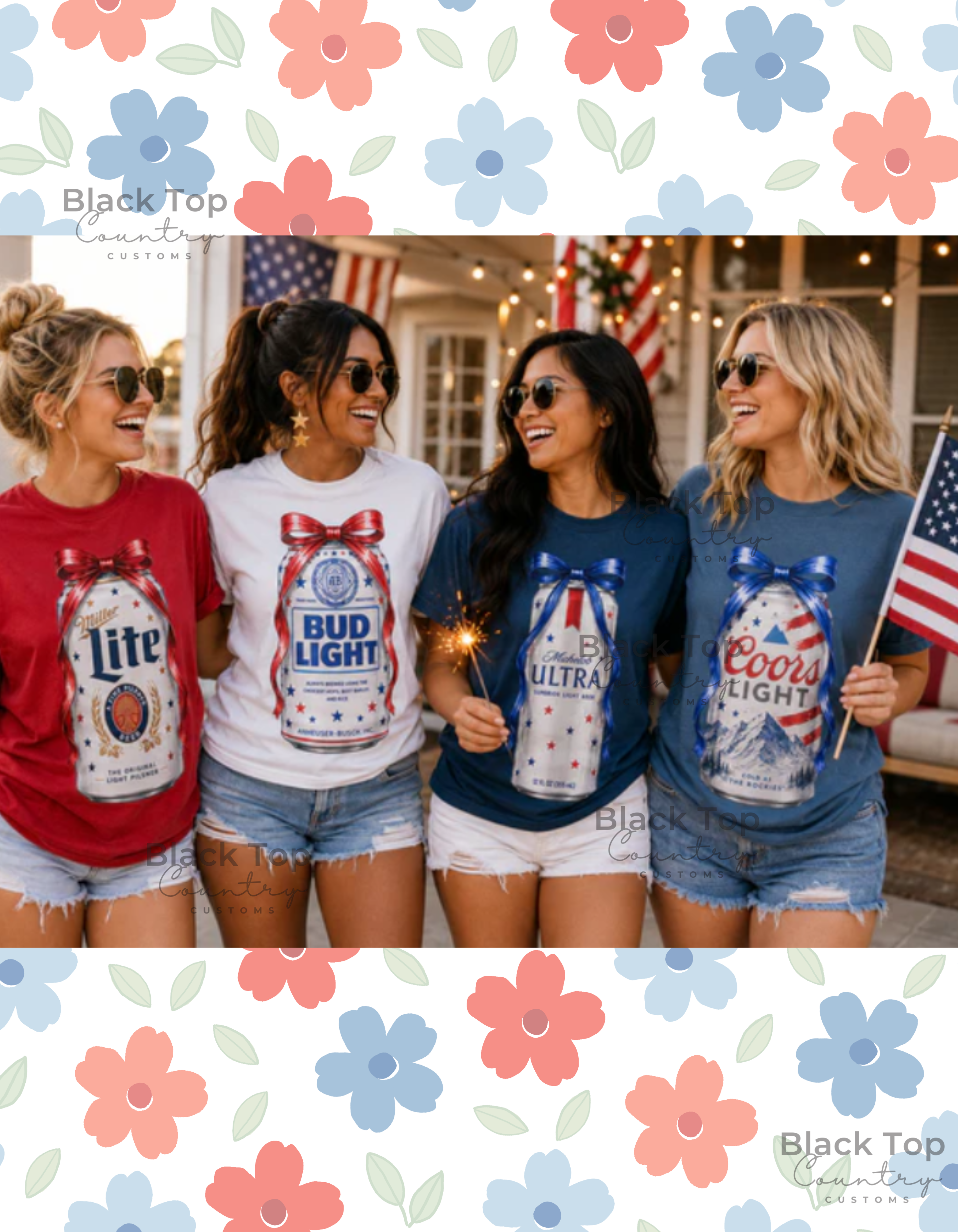 Beer girl with a Patriotic twist - Adult Preorder