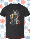 Patriotic Huskey cheers - Adult + Youth + Toddler Preorder